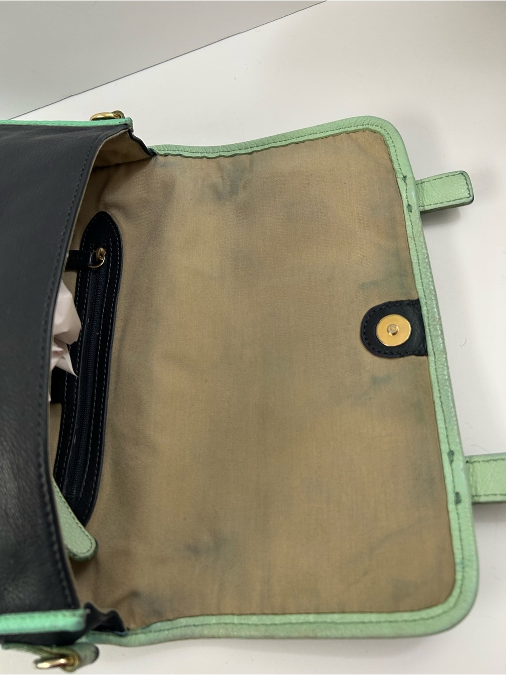 Cynthia Rowley - Leather Messenger Bag. Project Bag! - Picture 16 of 16